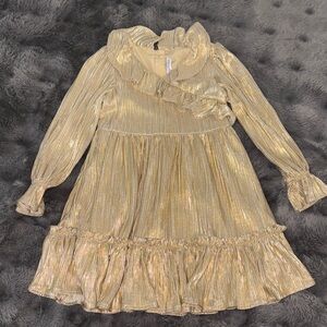 Janie and Jack Gold Shimmer Dress